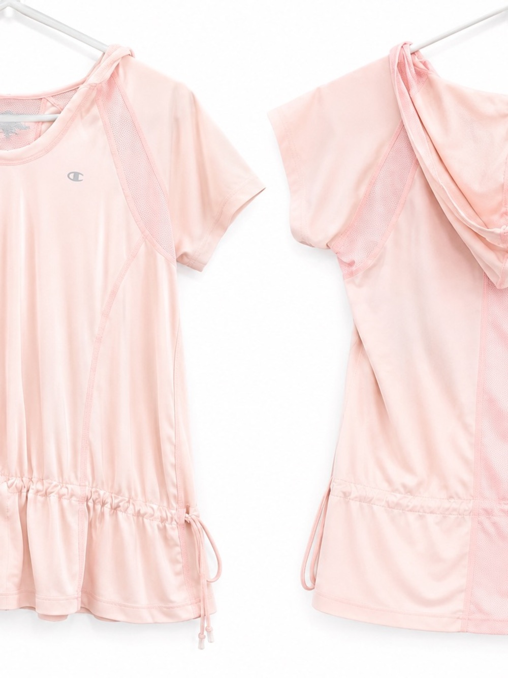 Champion Light Pink Women’s Short Sleeve Active Hooded Tee